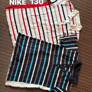 NIKE ナイキ ポロシャツ tシャツ 半袖 こども 子供服 子供 ボーダー 130 130cm シャツ