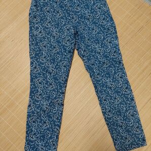 GU ストレッチ ペイズリー柄 スキニーボトム XL