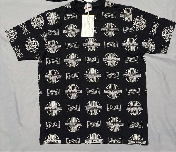 フリーホイーラーズ 半袖Tシャツ【モーターサイクロン・オールオーバープリント