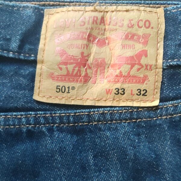 Levi's 501 デニムパンツ W33 L32 中国製 濃紺 美品