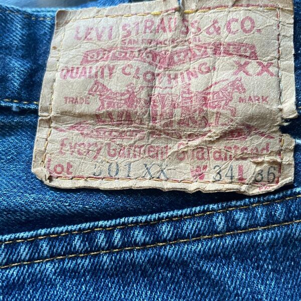 Levi's 501XX デニムパンツ W34 L36 ヴィンテージ バレンシア製 usa製 赤耳 ビッグe 復刻 レアサイズ