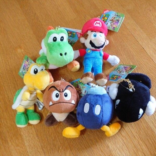 ●SuperMario●スーパーマリオ●マリオ●ヨッシー●ノコノコ●クリボー●ボムへい●キラー●ぬいぐるみ●マスコット●6個セット