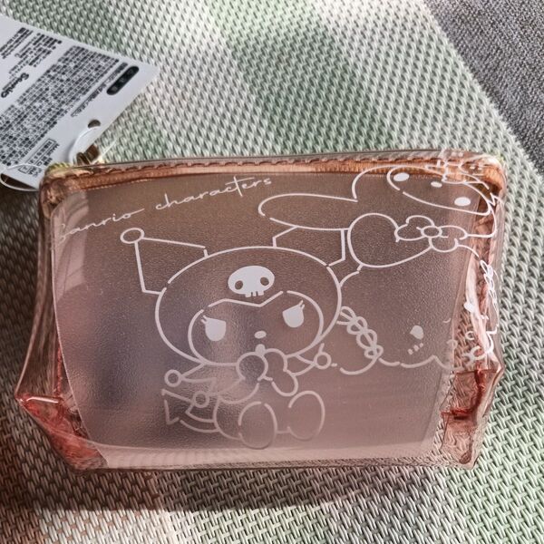 サンリオキャラクターズchocotto三角クリアポーチピンク