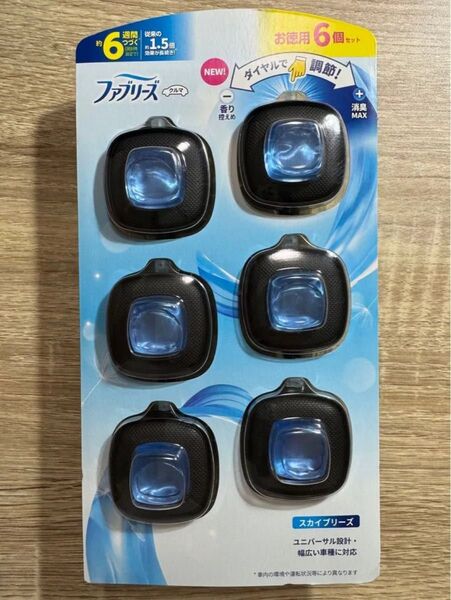 【限定セール】P&G ファブリーズ 消臭芳香剤 車用 イージークリップ スカイブリーズ 6個【新品】