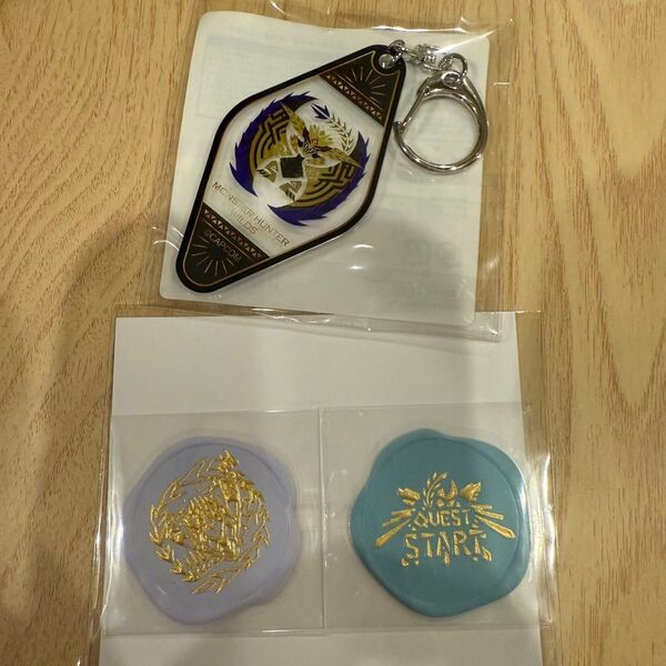 カプくじ モンスターハンター ワイルズ ステッカー モーテルキーホルダー CAPCOM モンハンワイルズ アクリルキーホルダー