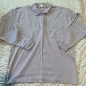 長袖 ポロシャツ 薄紫 作業服 レディースLLサイズ