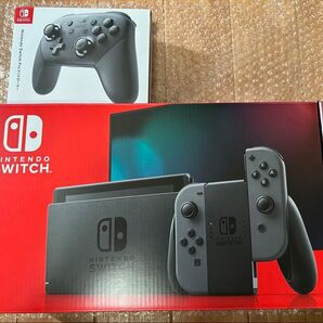 Nintendo Switch 本体 グレー バッテリー強化版 プロコン