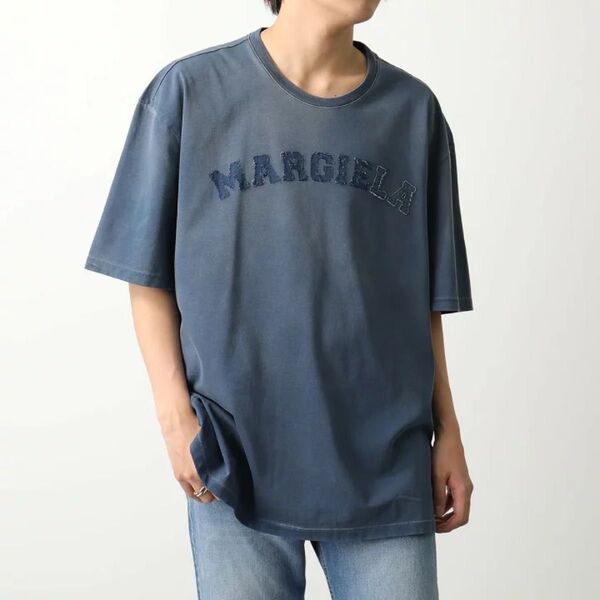MAISON MARGIELA メゾンマルジェラ ネイビー 半袖 Tシャツ S50GC0685 S23883 ロゴ Tee M