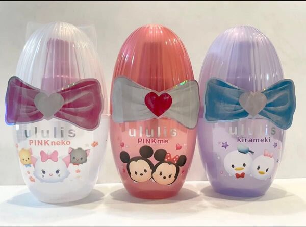 3本セット ウルリス ヘアオイル ディズニーツムツム マリー ピンクネコ ミッキー ミニー 洗い流さないトリートメント