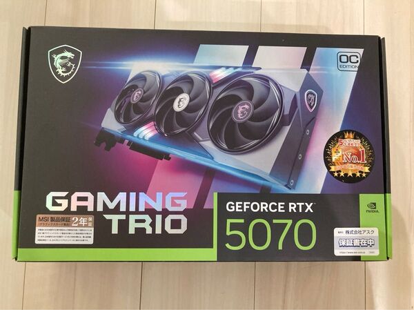 【新品未使用】MSI GeForce RTX 5070 12G GAMING TRIO OC グラフィックスボード VD9068
