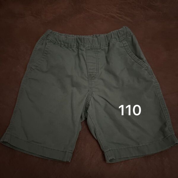 ユニクロ キッズ ハーフパンツ グリーン 110cm 綿100% ②