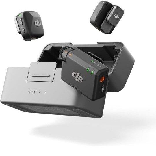 DJI Mic Mini(2 TX + 1 RX + 充電ケース) ピンマイク ワイヤレス 超軽量 48時間使用