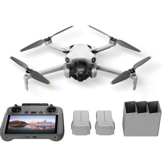 DJI ドローン Mini 4 Pro Fly MoreコンボPlus 飛行時間45分 フライトバッテリー Plus2個付き