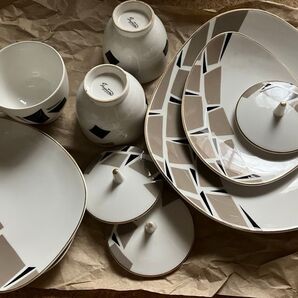 Noritakeティーセット 3点セット モダン希少品