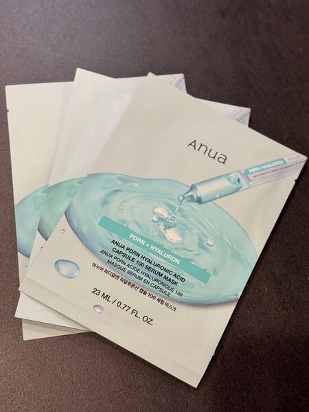 Anua アヌア PDRNヒアルロン酸カプセル100セラムマスクパック3枚
