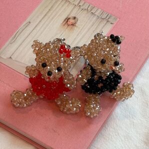 新品未開封)アリソンブラウン BEADS GIRL BEAR STRAP 赤
