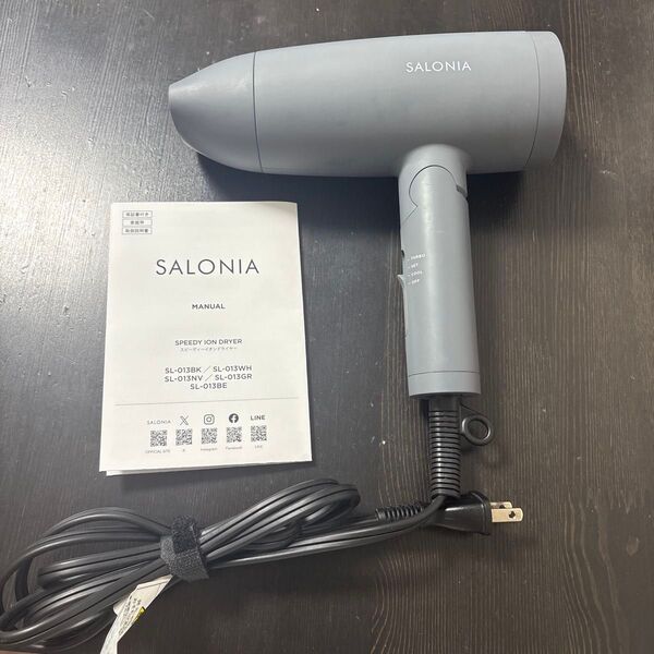 SALONIA スピーディーイオンドライヤー SL-013GR グレー