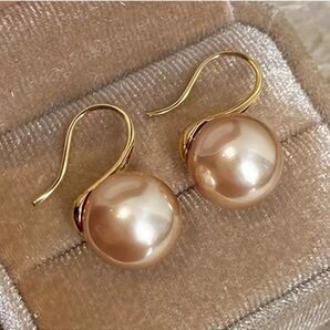 ゴールドパールk18gpフックピアス 上品 華麗 シンプルピアス 人気
