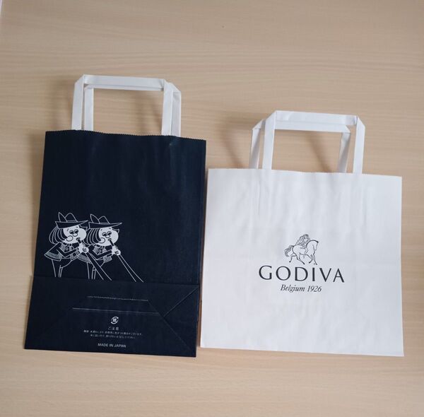 紙袋 ショッパー2枚セット ゴディバ GODIVA 千鳥屋