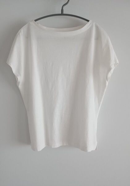 無印良品 MUJI フレンチスリーブT 白T