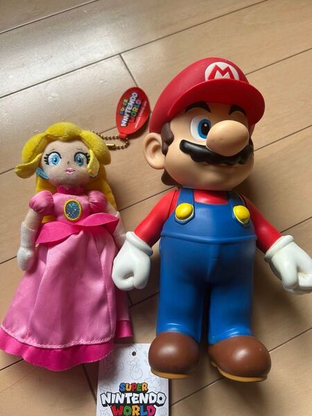 スーパーマリオ ビッグアクションフィギュア マリオ フィギュア ピーチ姫 ユニバ USJ ぬいぐるみ キーホルダー