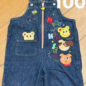 長く使える とってもきせやすい mikihouse オーバーオール サロペット100 レトロ 送料込み 匿名配送