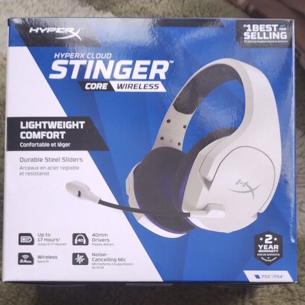 HyperX Cloud Stinger Coreワイヤレスゲーミングヘッドセット HHSS1C-KB-WT/G