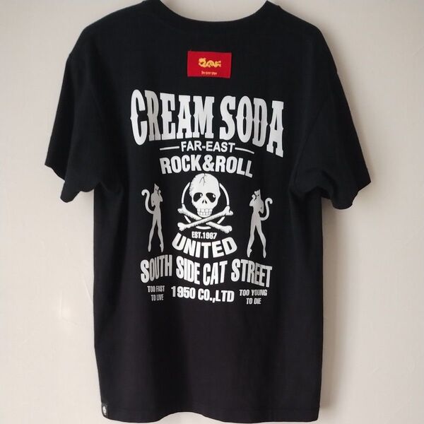 クリームソーダ Tシャツ ブラックキャッツ CREAM SODA