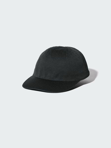 ☆新品未使用 UVカットニットキャップ ユニクロ ブラック Cap 帽子 ランニング 黒 トレーニング ブラック UNIQLO
