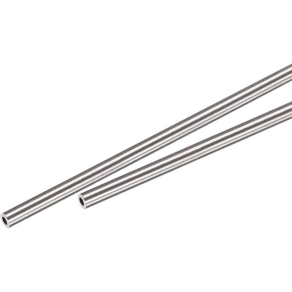 uxcell 304ステンレス鋼ラウンドチューブ 耐久性 外径2 mm 壁の厚さ0.5 mm 長さ300 mm 2個入り