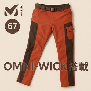 MILLET ロングパンツ OMNI-WICK搭載 オレンジ系 クライミングパンツ→ レディースS〜M 登山 マラソン