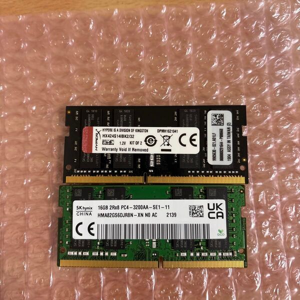 ノートPC メモリ DDR4 32GB( 16GB×2枚)