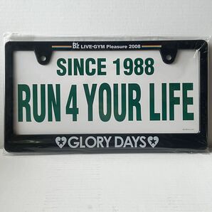 B'z ナンバープレート フレーム LIVE-GYM Pleasure 2008 GLORY DAYS
