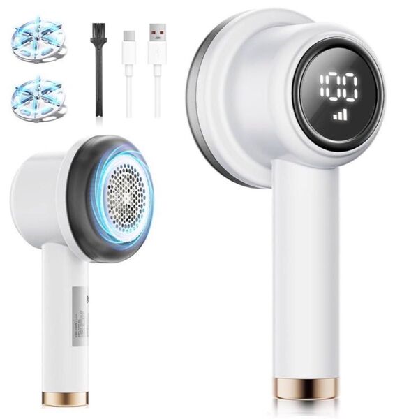 毛玉取り器 電動 毛玉クリーナー 毛玉とり Type-C充電式 3段階 6枚刃 電動 安全装置 アップグレード版