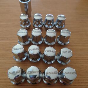 レイズ RAYS ホイールナット 袋ナット ロックナット M12 1.25 17HEX 16個セット 日産スバルスズキ