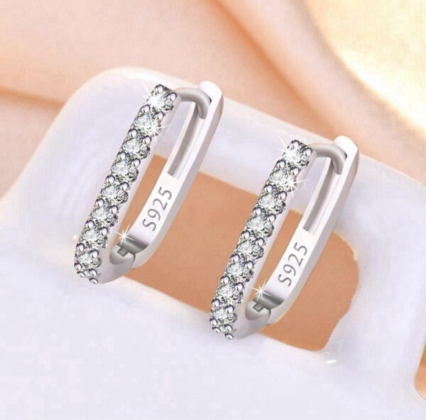 ピアス スクエア s925 クリスタル ドレス イヤリング 結婚式 シルバー 上品 パーティ フェス