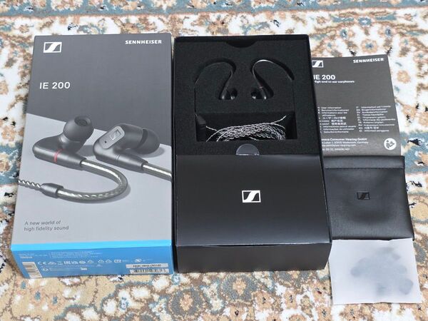 【超美品!】 ゼンハイザー イヤホン IE200 ブラック SENNHEISER【バランスケーブル2本おまけ付き!】