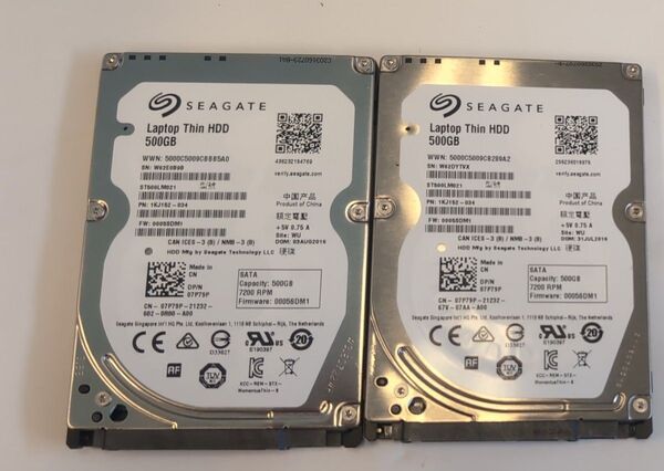 Seagate Laptop Thin HDD 500GB 2個セット ST600LM021