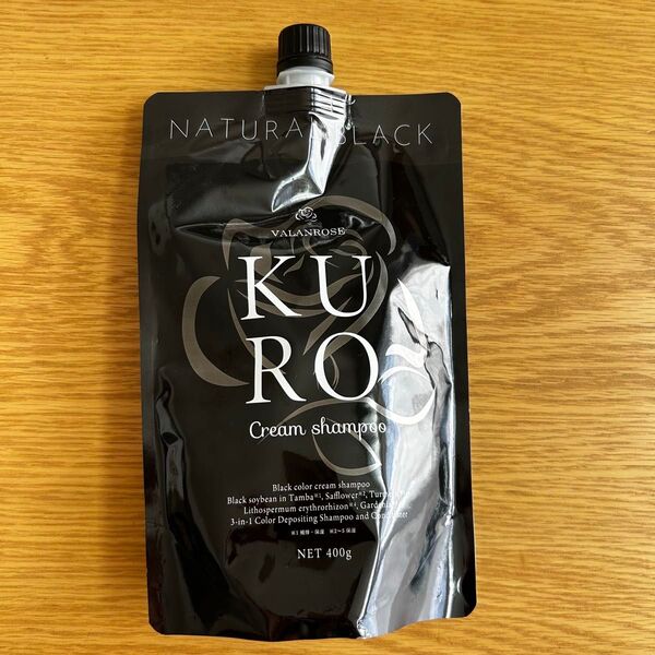 【新品・未開封】 バランローズ KUROクリームシャンプー ナチュラルブラック 400g
