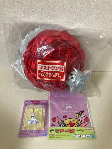 一番くじトム&ジェリー ラストワン賞 ぬいぐるみとクッション他 全3点セット