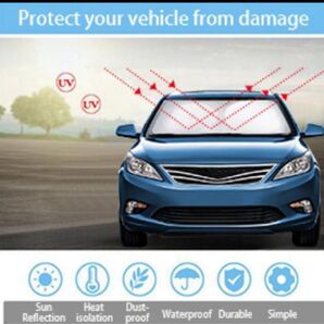 車用サンシェード フロントガラス 日よけ 折り畳み式 簡単着脱 目隠し