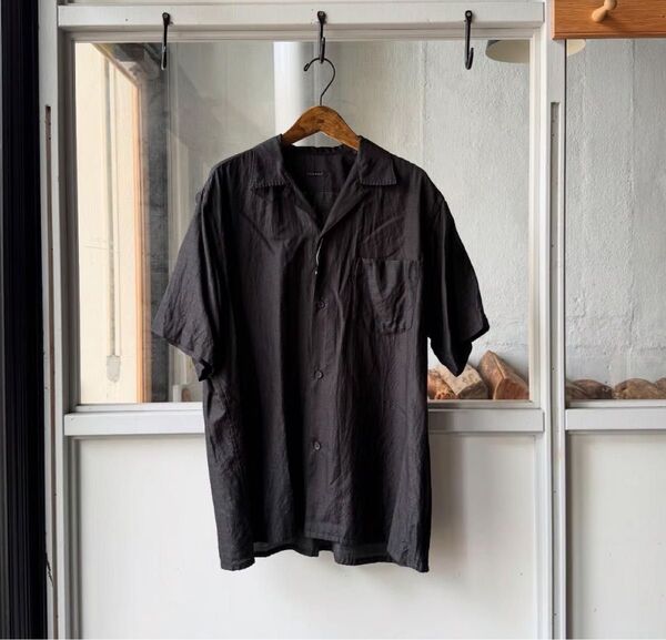 25SS COMOLI ウールシルク 半袖オープンカラーシャツ サイズ 1