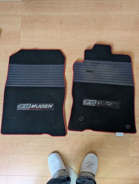 ホンダ CR-Z ZF1 無限 MUGEN フロアマット 2枚セット ブラック×レッド