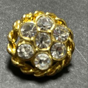 ゴールド ラインストーン ボタン