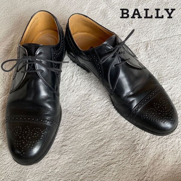 BALLY バリー ビジネスシューズ ストレートチップ 黒 冠婚葬祭 26.5