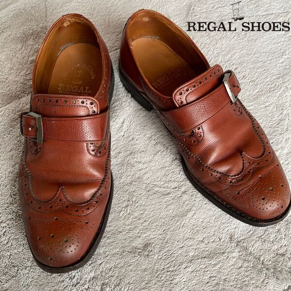 REGAL リーガル imperial grade 2014 シングルモンク ウイングチップ メダリオンレザーシューズ レディース