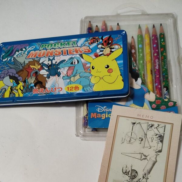 ディズニー 色鉛筆 ポケモン色鉛筆 昭和レトロ 文房具