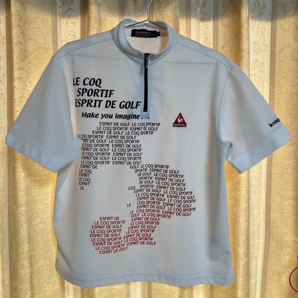 le coq sportif ・ホワイト・ゴルフウェア 半袖 (メンズ)Mー美品
