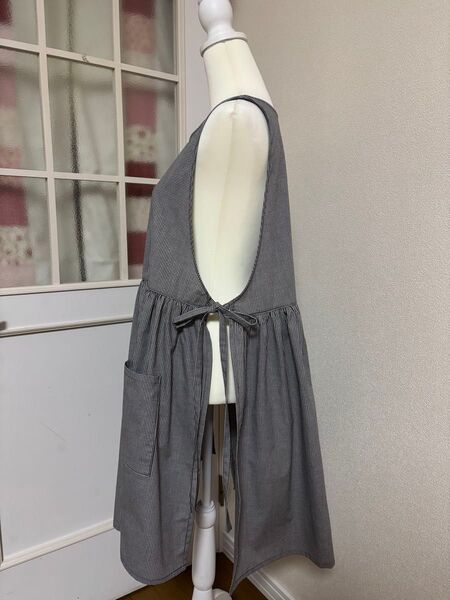 ハンドメイド エプロンワンピース② サイドリボン 2way
