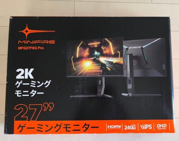 MinifireMFG27F6Q Pro 27インチ WQHD(2560×1440) IPS液晶 240Hz ゲーミングモニター